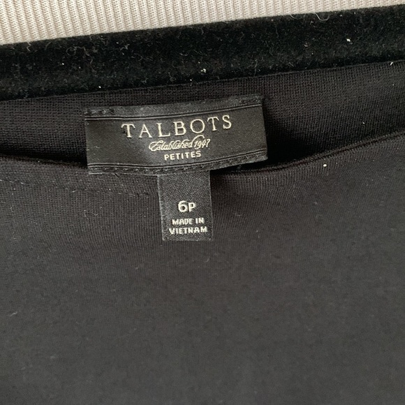 Talbots Black Dress Size 6P In EUC - Picture 2 of 6